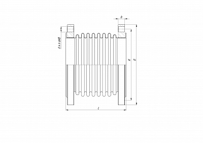 Компенсатор осевой  фланцевый КСОF 125-16-60 L=190
